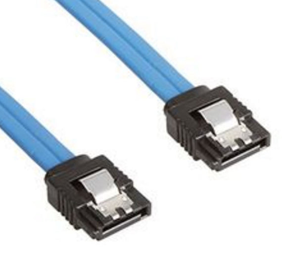 Astrotek SATA 3.0 Data Cable Male to Male Straight 180 to 180 Degree with Metal Lock 26AWG Blue 50cm ~CB8W-FC-5080 Cables