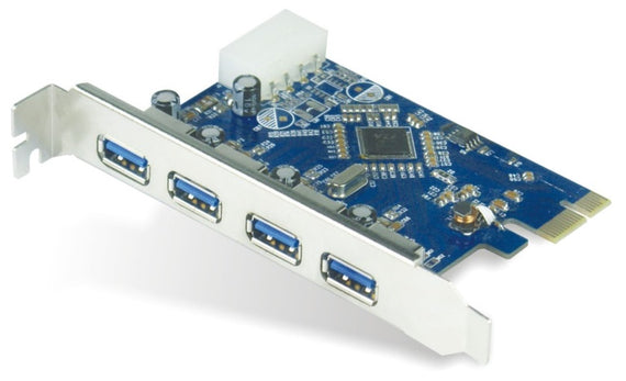 Astrotek 4x Ports USB 3.0 PCIe PCI Express Add-on Card Adapter 5Gbps Windows XP/7/8/10 Server 2008 & later Renesas 720201