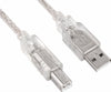 Astrotek USB 2.0 Printer Cable 5m - Type A Male to Type B Male Transparent Colour ~CBUSBAB5M Cables CBAT-USB-AB-5M
