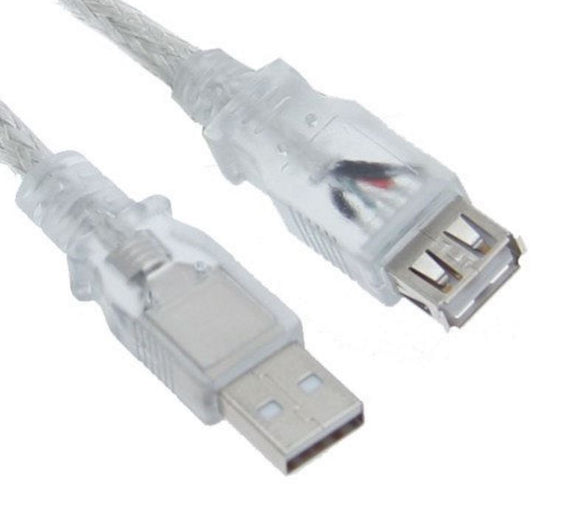 Astrotek USB 2.0 Extension Cable 5m - Type A Male to Type A Female Transparent Colour RoHS Cables CBAT-USB2-AA-5M