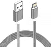 Astrotek 1m USB Lightning Data Sync Charger Grey White Color Cable for iPhone X 9 8 7S 7 Plus 6S 6 Plus 5 5S iPad Air Mini iPod