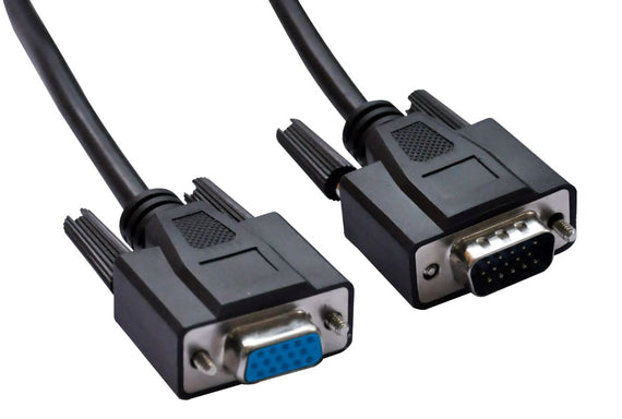 Astrotek VGA Extension Cable 3m - 15 pins Male to 15 pins Female for Monitor PC Molded Type Black Cables CBAT-VGAEXT-MF-3M