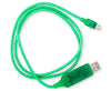 Generic Astrotek 1m LED Light Up Visible Flowing Micro USB Charger Data Cable Green Charging Cord for Samsung LG Android