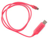 Generic Astrotek 1m LED Light Up Visible Flowing Micro USB Charger Data Cable Pink Charging Cord for Samsung LG Android