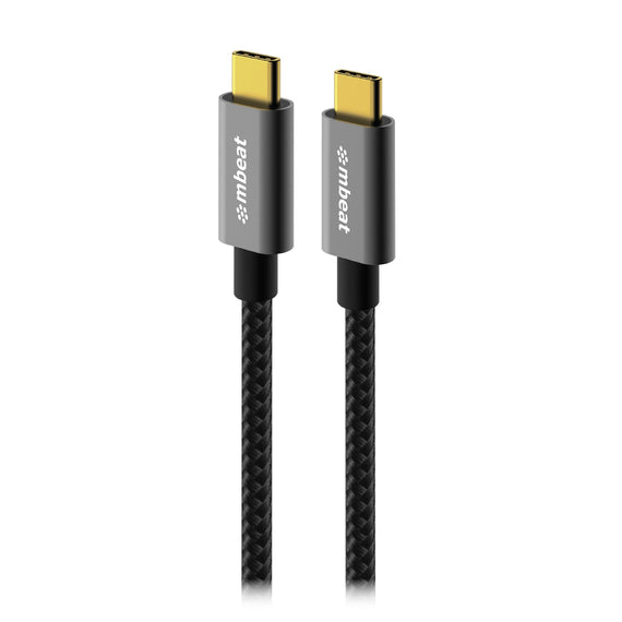 mbeat® Tough Link 1.8m USB 3.2 Gen2 USB-C Cable - Space Grey transfer at speeds up to 10Gbps Video Resolution: Maximum 4K/60Hz