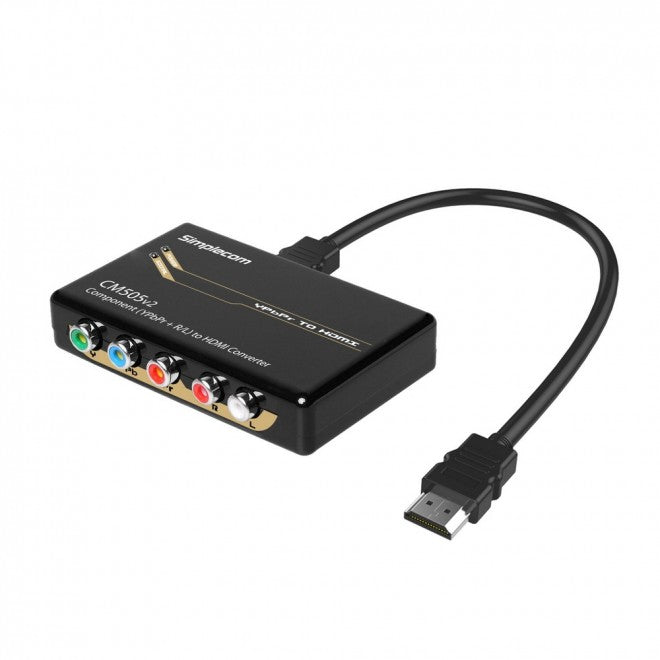 Simplecom (LS)Simplecom CM505v2 Component (YPbPr + Stereo R/L) to HDMI Converter Full HD 1080p Cables CBSI-CM505V2
