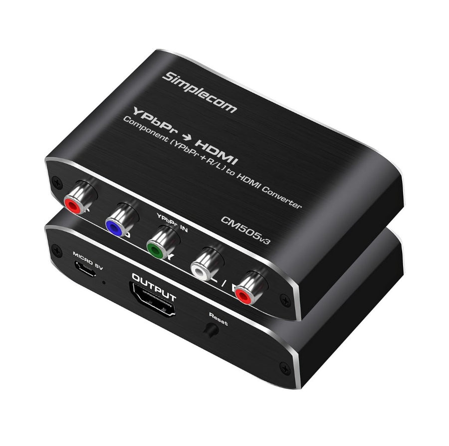 Simplecom (LS)Simplecom CM505v3 Component (YPbPr + Stereo R/L) to HDMI Converter Full HD 1080p Cables CBSI-CM505V3