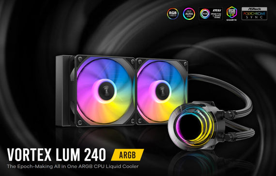 Antec Vortex Lum 240 ARGB The Epoch-Making All in One ARGB CPU Liquid Cooler (LS)