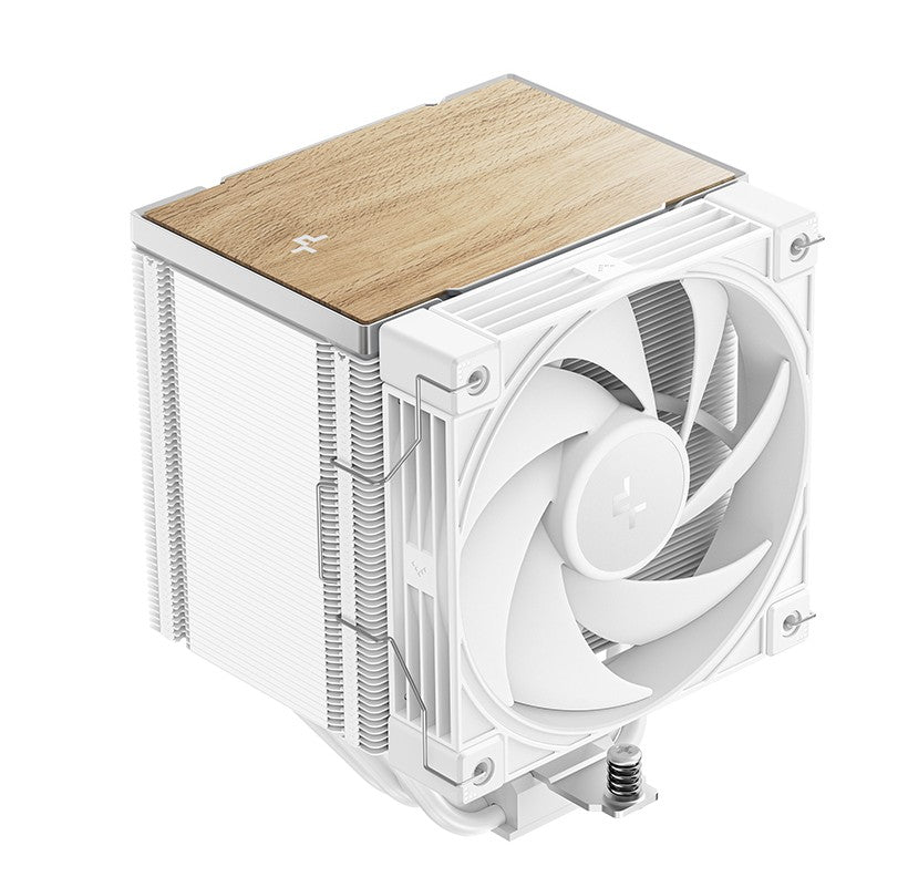 DeepCool AK500 G2 WH Wood Grain Top Cover CPU Cooler, 5 Heat Pipes, 4-pin PWM, Intel LGA1851/1700/1200/115x, AMD AM5/AM4 Fan