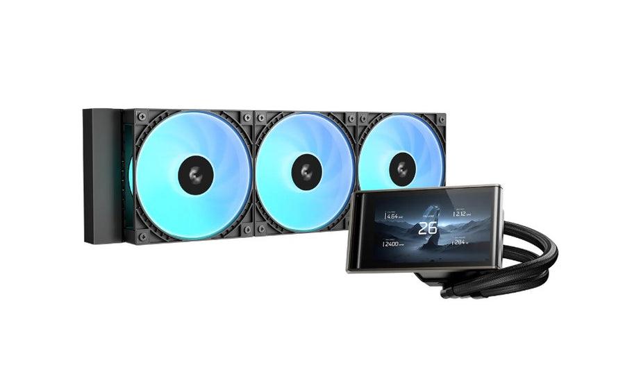 DeepCool LT360 VISION ARGB Liquid Coole 4.5 Ultrawide LCD Screen, Adjustable Viewing Angle,