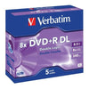 Verbatim DVD+R DL 8.5GB 25Pk White Wide Inkjet 8x CDR/RW & DVDR/RW Media CMVD43667