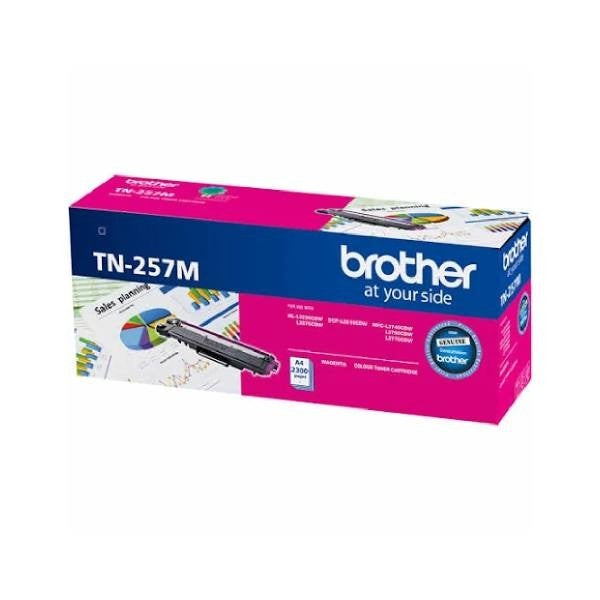 Brother TN-257M Magenta High Yield Toner Cartridge to Suit - HL-3230CDW/3270CDW/DCP-L3015CDW/MFC-L3745CDW/L3750CDW/L3770CDW