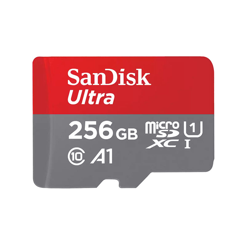 SanDisk Ultra 256GB microSD SDHC SDXC, 256 GB, 150 MB/S, 2 Years Warranty Flash Memory FMS-MSDUL-256G3