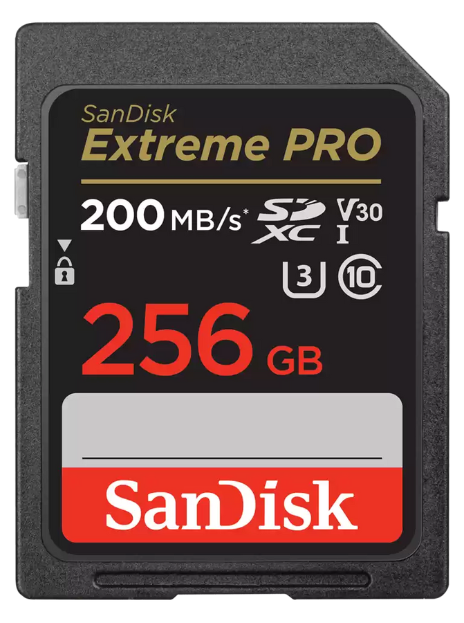 SanDisk 256GB Extreme PRO Memory Card 200MB/s Full HD & 4K UHD Class 30 Speed Shock Proof Temperature Proof Water Proof X-ray Proof Digital Camera