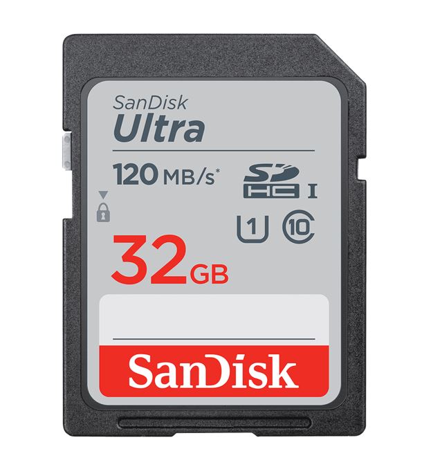 SanDisk Ultra 32GB SDHC SDXC UHS-I Memory Card 120MB/s Full HD Class 10 Speed Shock Proof Temperature Proof Water Proof