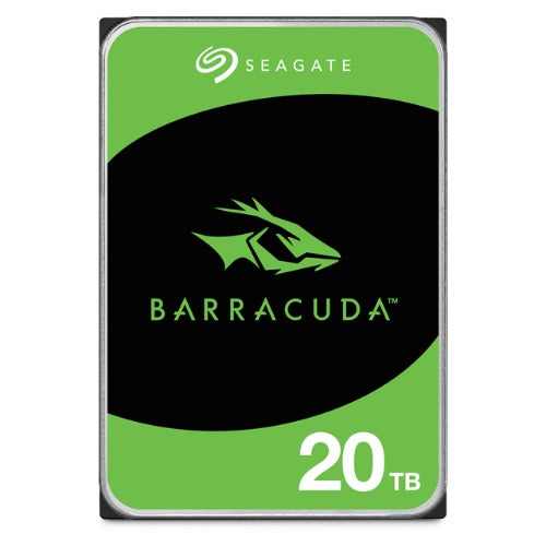 Seagate 20TB 3.5' Barracuda, SATA 6Gb/s, CMR, 7200RPM, 512MB Cache, 512e, HDD, 2 Years Warranty Hard Disk Drives - SATA