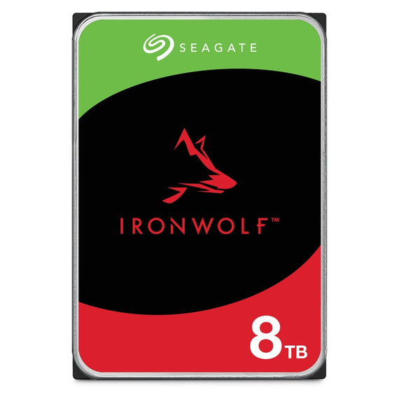 Seagate 8TB 3.5' IronWolf, SATA 6.0Gb/s, NAS 24x7, CMR, max. STR OD 202MB/s, 5400 RPM, 256MB Cache, HDD, 3Years Warranty (ST8000VN002)