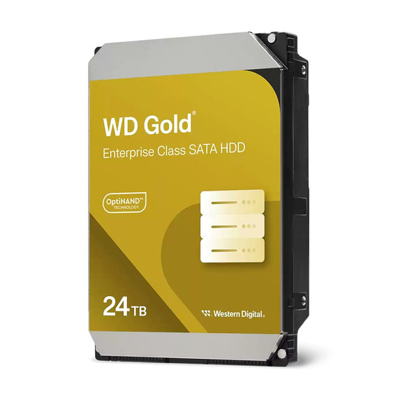 Western Digital Gold Enterprise Class SATA HDD - 24TB, 3.5', SATA 6Gb/s, 7200 RPM, CMR, up to 291MB/s, 512MB cache, 5Years