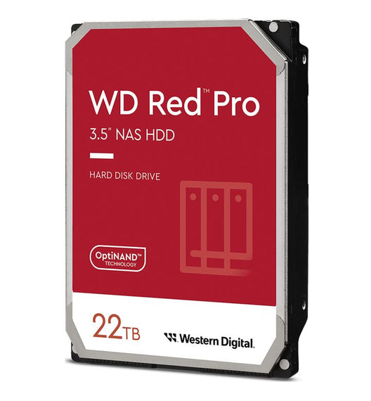 Western Digital WD Red Pro 22TB 3.5' NAS HDD SATA3 7200RPM 512MB Cache 24x7 300TBW ~24-bays NASware 3.0 CMR Tech 5yrs wty