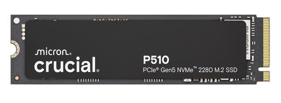 Micron (Crucial)-P Crucial P510 1TB Gen5 2280 NVMe M.2 SSD 11,000 / 9,500 MB/s R/W 600TBW 1.5M IOPS 1.5M hrs MTTF Full-Drive