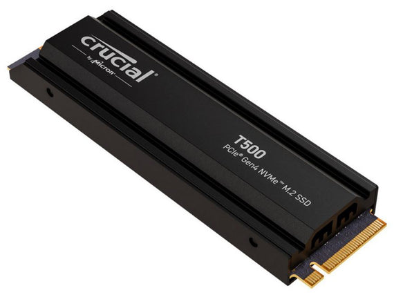 Crucial T500 1TB Gen4 NVMe SSD Heatsink - 7300/6800 MB/s R/W 600TBW 1440K IOPs 1.5M hrs MTTF Acronis True Image Adobe Creative Cloud for PS5 ~MZ-V8P81