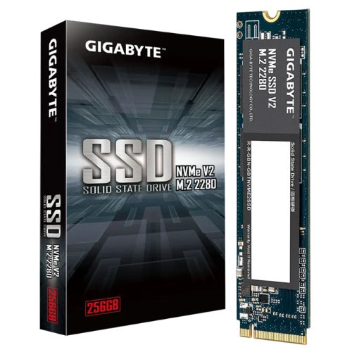 GIGABYTE Gen3 256GB NVMe PCIe 3.0 x4 M.2 2280 SSD, 3200MB/s Read, 1200MB/s Write, 1.5M Hours MTBF, 3-Year Warranty Hard Disk