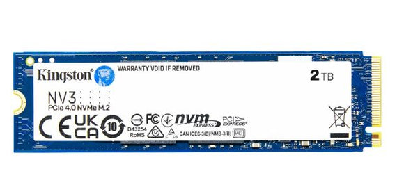Kingston SNV3S NV3 2TB PCle 4.0x4 NVMe M.2 2280 SSD 6000/5000MB/s 3D HAND compaitible Notebook and SFF 5Y Limited Hard Disk