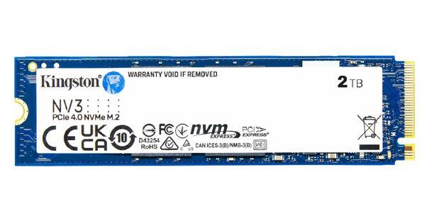 Kingston SNV3S NV3 2TB PCle 4.0x4 NVMe M.2 2280 SSD 6000/5000MB/s 3D HAND compaitible Notebook and SFF 5Y Limited Hard Disk