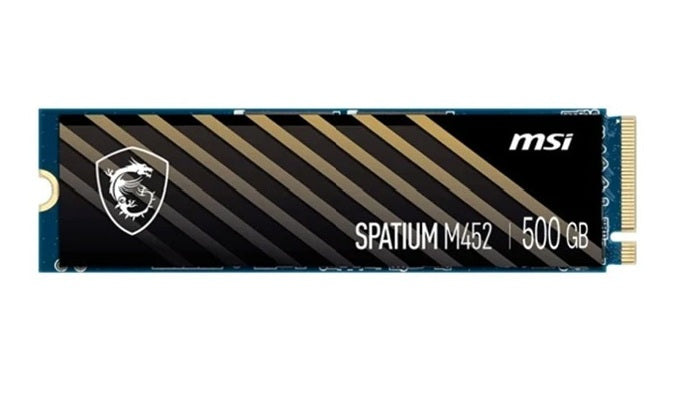 MSI SPATIUM M452 PCIe 4.0 NVMe M.2 500GB, M.2 2280, PCIe Gen4x4 NVMe 1.4, 3D NAND, Phison E29T, 3600/3100 MB/s, 150TBW, 5Y