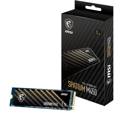 MSI SPATIUM M480 PRO PCIe 4.0 NVMe M.2 1TB SSD, 1GB DDR4, Sequential Read up to 7400MB/s, Sequential Write up to 6000MB/s,