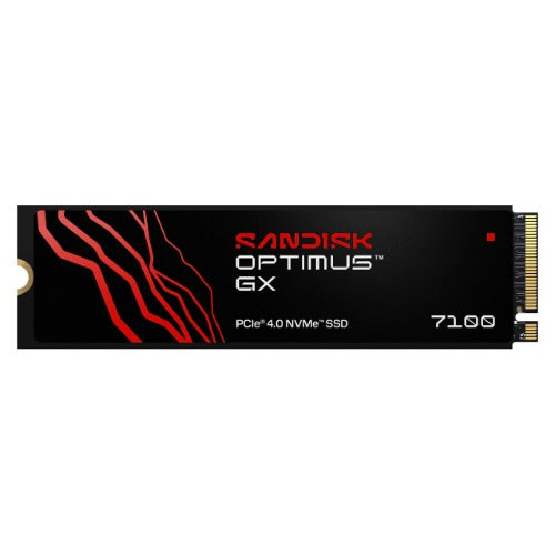 SANDISK Optimus™ GX 7100 PCIe® 4.0 NVMe™ SSD, 500GB, Read 6,800MB/s Write 5,800MB/s, 5 Yr Warranty Hard Disk Drives - SSD