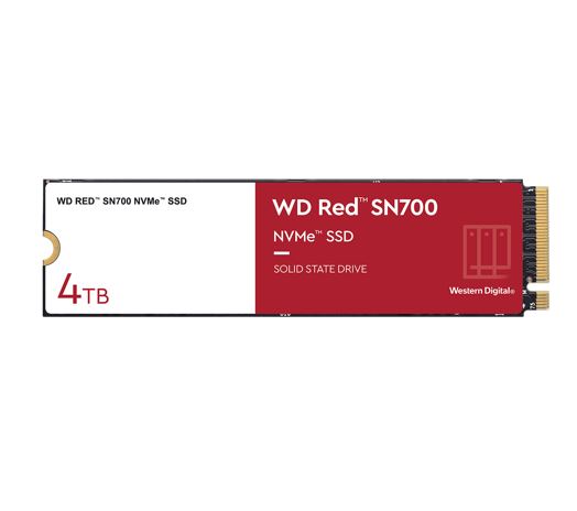 Sandisk Western Digital WD Red SN700 4TB NVMe NAS SSD 3400MB/s 3100MB/s R/W 5100TBW 550K/520K IOPS M.2 Gen3x4 1.75M hrs MTBF