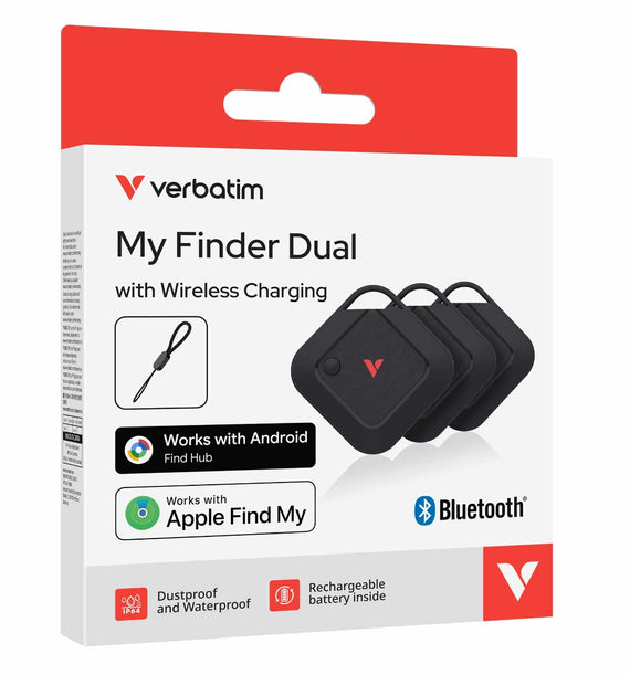 Verbatim My Finder Dual Channel Wireless Charging 3 Pack - Black Mobile Phone Accessories HEV-30210