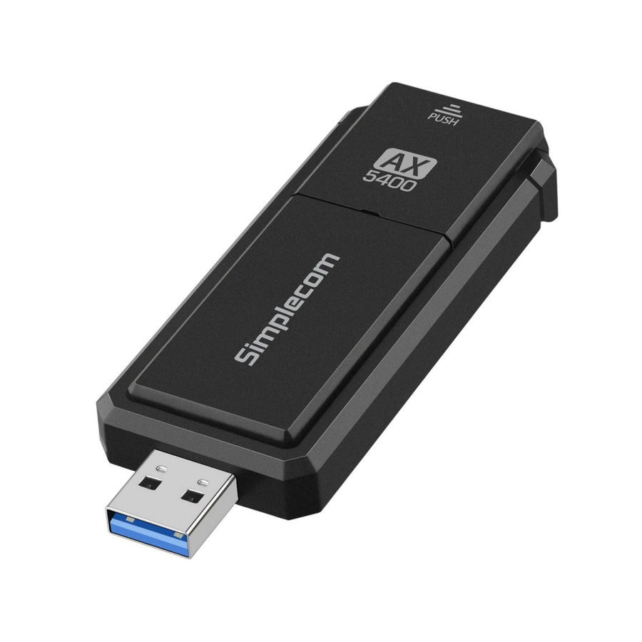 Simplecom NW812v2 AX5400 Tri-Band WiFi 6E USB Adapter, USB 3.2, AX5400, 2.4/5/6GHz, up to 2402Mbps, MU-MIMO, OFDMA, WPA3,