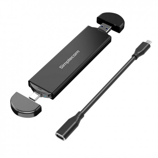 Simplecom (LS)Simplecom SE522 NVMe / SATA M.2 SSD to USB 3.2 Gen 2 Dual USB Connector Enclosure Hard Drives - External