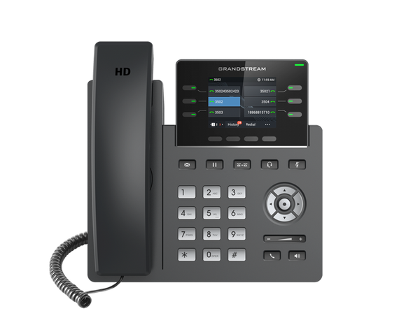 Grandstream GRP2613 6 Line IP Phone, 3 SIP Accounts, 320x240 Colour Screen, HD Audio, Powerable Via POE