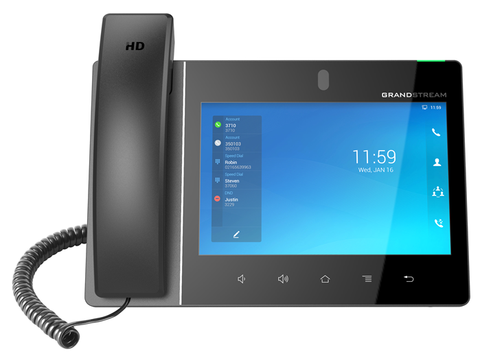 Grandstream GXV3480 16 Line Android IP Phone, 16 SIP Accounts, 1280 x 800 Colour Touch Screen, 2MB Camera, Built In