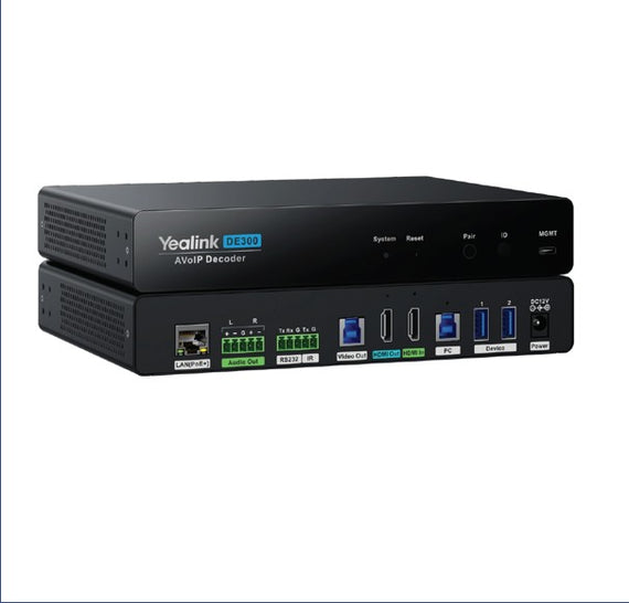 YealinkDE300,AV over IP, 4K@60Hz4:4:4,USB 3.0 capture for MTR,Seamless 2x2 Video Matrix Switching,Multiple USB