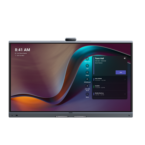 YealinkMB75Pro-A02 75'' MeetingBoard Microsoft Teams on Android, Triple-eye Camera System (3*50MP), Floorstand & Wallmount not included, Android 13.
