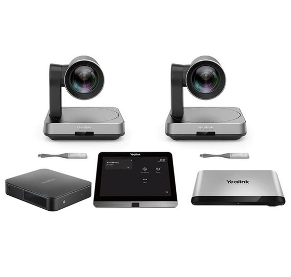Yealink MVC940 Windows based MTR, MCore Pro, AVHub, 8' Touch Screen, 2x UVC84 12x Optical Zoom Camera, 2x WPP20, No Audio Devices Included
