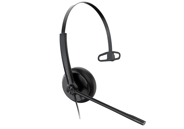 Yealink UH34 Mono UC USB Headset, Lightweight, All Day Wearing Comfort, Ear Wideband Noise Cancelling Microphone, Leather