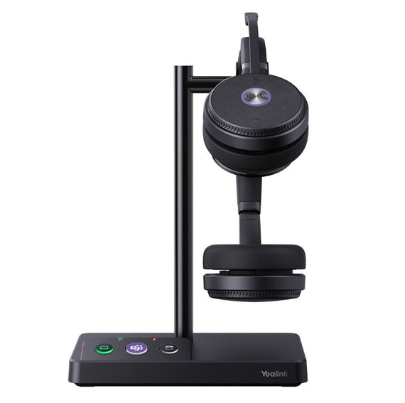LAST STOCK Yealink WH62 Dual Teams DECT Wireless Headset Headset, Busylight On Headset, Leather Ear Cushions, Acoustic Shield Technology, Built-in Rin
