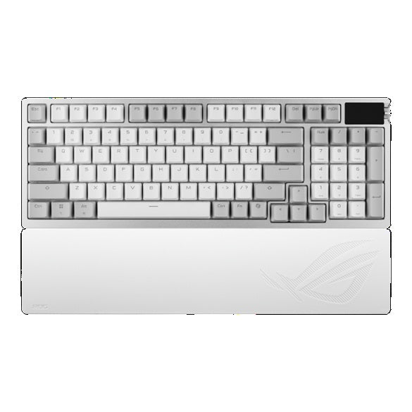 ASUS ROG AZOTH 96 HE LITE WHITE Gaming Keyboard, ROG HFX V2 magnetic switches, USB-C/2.4GHz/Bluetooth 5, RGB Aura Sync,