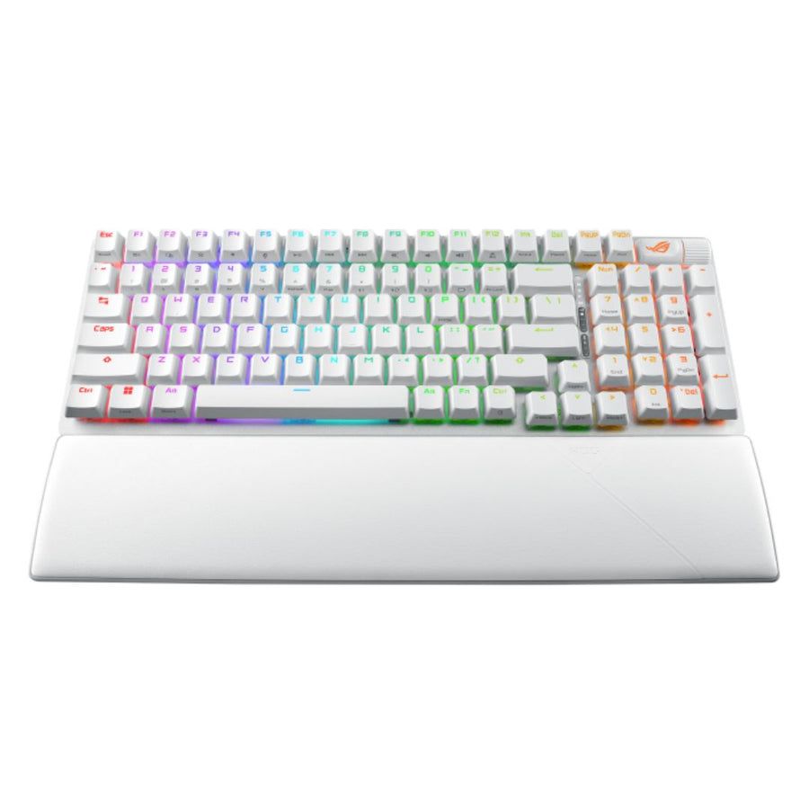ASUS ROG STRIX SCOPE II 96 WL Snow Switch NX Wireless Gaming Mechanical Keyboard, Tri-mode Connection, Streamer hotkeys, PBT