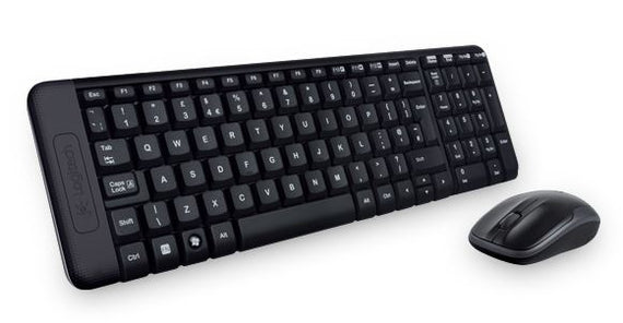Logitech MK220 Wireless Keyboard & Mouse Combo Much smaller design, same keys 2.4 GHz 128-bit AES encryption Fewer battery