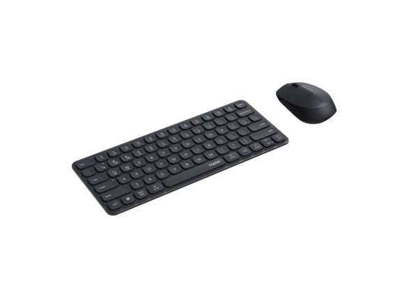 RAPOO X9010M Multi-mode Aluminium Base, Wireless Ultra-slim Combo Set, up to 12 Months Battery, Bluetooth or 2.4Ghz.  Office Business Retail Grey