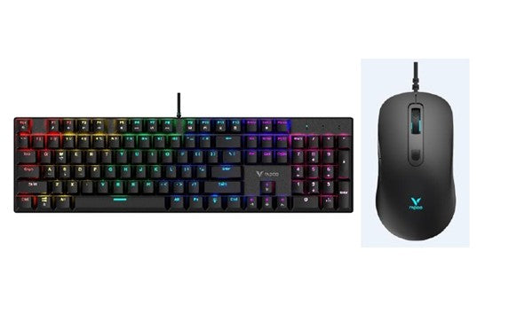 RAPOO V128S Backlit Mechanical Gaming Keyboard & Optical Gaming Mouse Keyboards KBRP-V128S