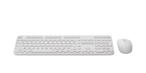 RAPOO X260S Wireless Optical Mouse & Keyboard Black - 2.4G Connection, 10M Range, Spill-Resistant, Retro Style Round Key Cap, 1000DPI - White By order