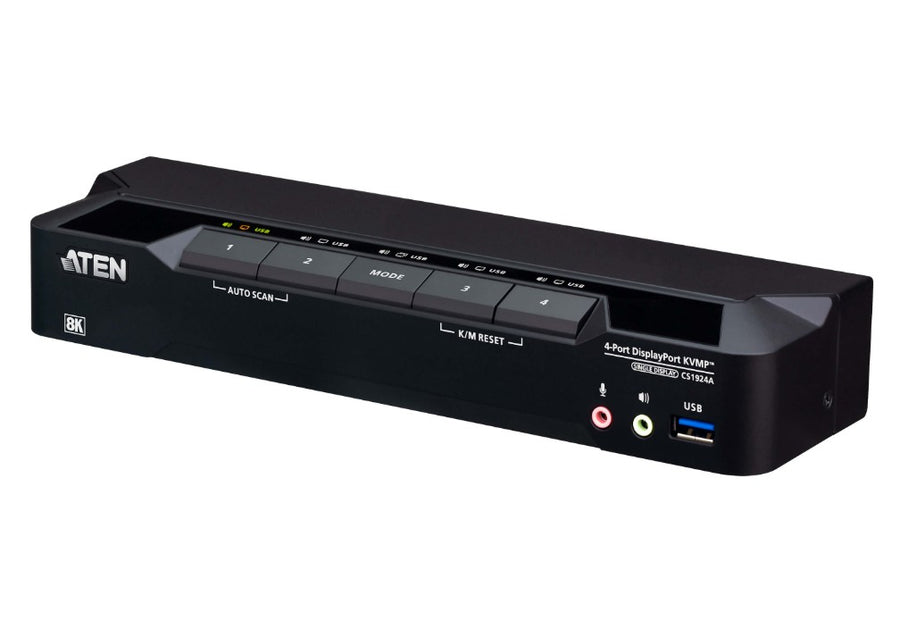 Aten Desktop 4-Port USB 3.0 8K DisplayPort KVMP™ Switch (Cables included) KVM Switch & Video KVA-CS-CS1924A