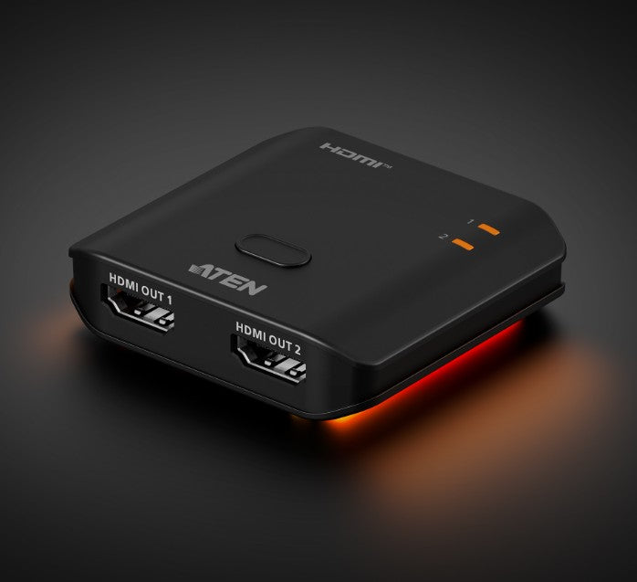 Aten Essential 2-Port True 4K HDMI Splitter, EDID Sync™, One HDMI source shares two True 4K displays, LPCM 7.1, Dolby® &